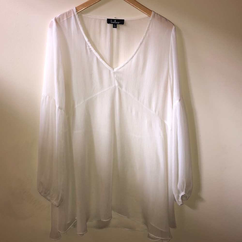 sheer long sleeve top
